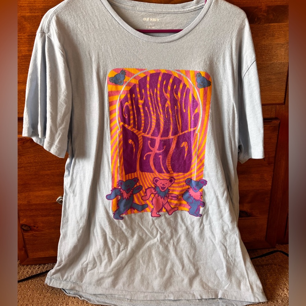 Light Blue Grateful Dead Band Tee